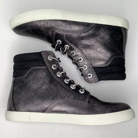 Timberland Dausette Metallic Leather Ankle Boot Sneaker Women’s Sz 7.5 Street - Picture 8 of 9